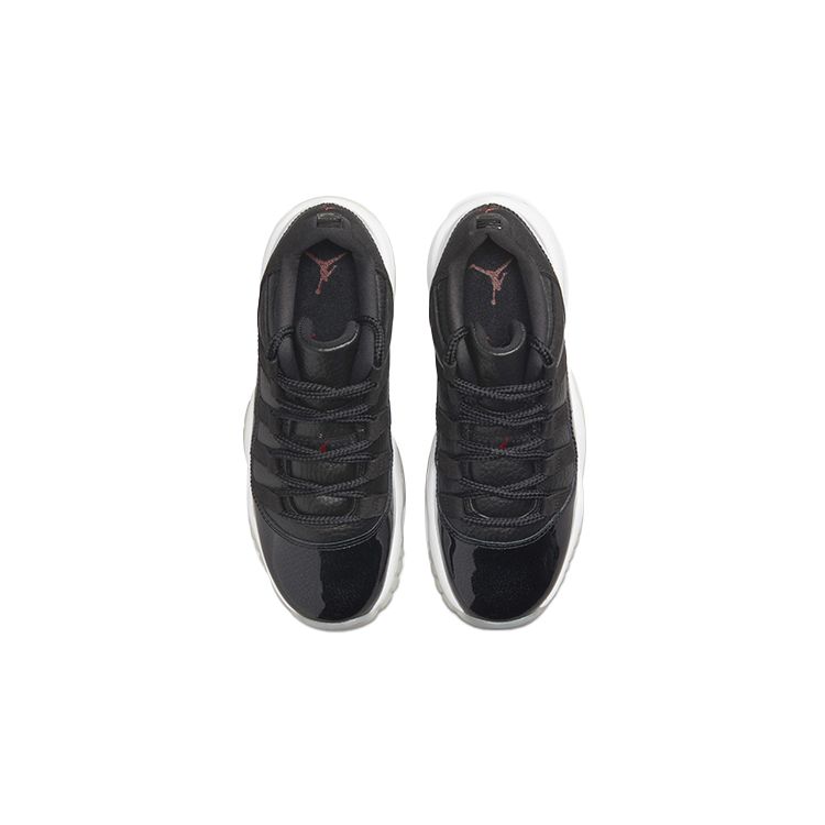Air Jordan 11 Retro Low GS 72-10 Laste tossud Must Gym-Red Valge 528896-001