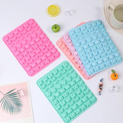 60 Cavity Animals Silicone Gummy Mold DIY Candy Chocolate Jelly Ice Cube Pralines Caramels Molds Cake Decorating Baking Tool