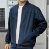 Autumn Solid Color Men's Zipper Jacket Casual Retro Long Sleeve Cardigan Coat