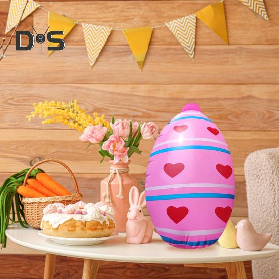 16" nafukovací dekorace na velikonoční vajíčka Velké barevné ozdoby na vajíčka z PVC na zahradu, trávník, jarní párty, vnitřní venkovní dekorace