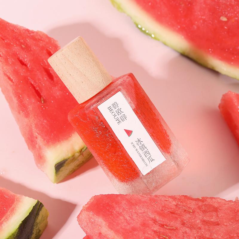 Chilled Watermelon Peach Ice Crack Fruit Scent - Long-lasting Light Perfume for Women