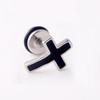 High Grade Stainless Steel Stud Earrings Anime Cross For Women Girls Fashion Geometric Ear Jewelry Birthday Gifts 2pieces