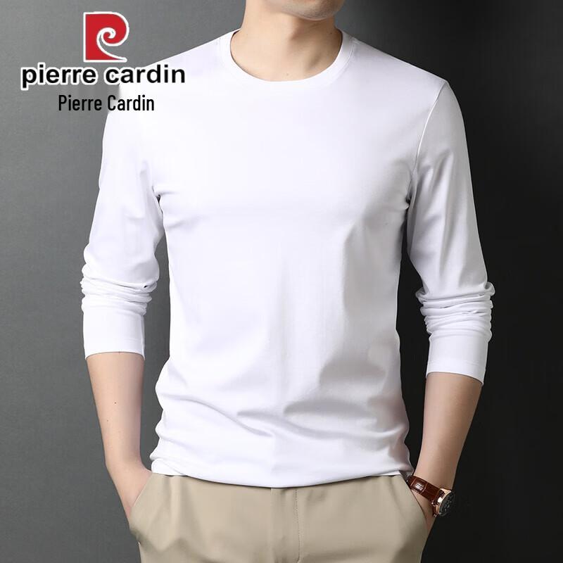

Pierre Cardin Men s 100% Cotton Long Sleeve Round Neck T-Shirt XL