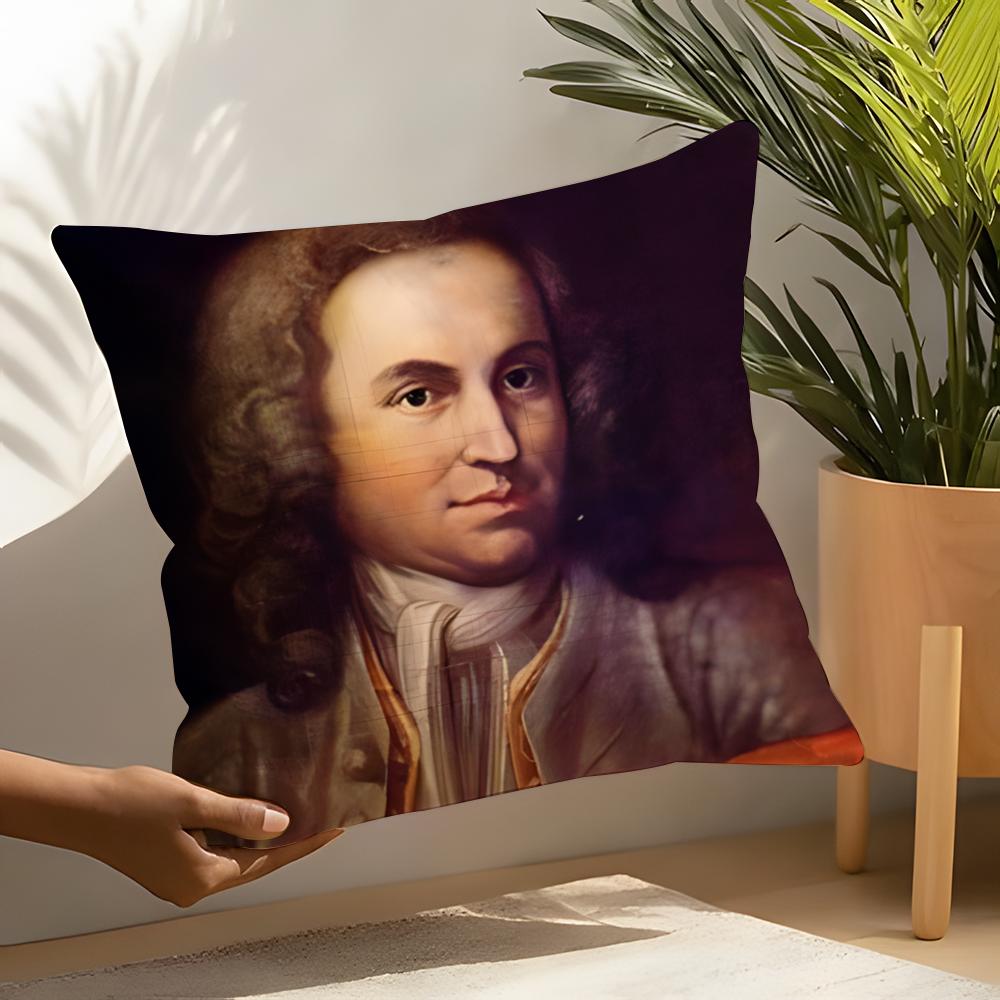 Classical Johann Sebastian Bach Pillow Case Home Living Room Decoration Linen Pillow Cases Cushion Cover