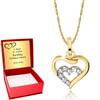 Gold Chain Necklace Pendant Heart Little Heart For Gift For Woman