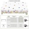1 Piece Of Spring And Summer Floral Round And Rectangular Tablecloths, Available In Various Sizes, Floral And Butterfly Print Pattern Design, French R
