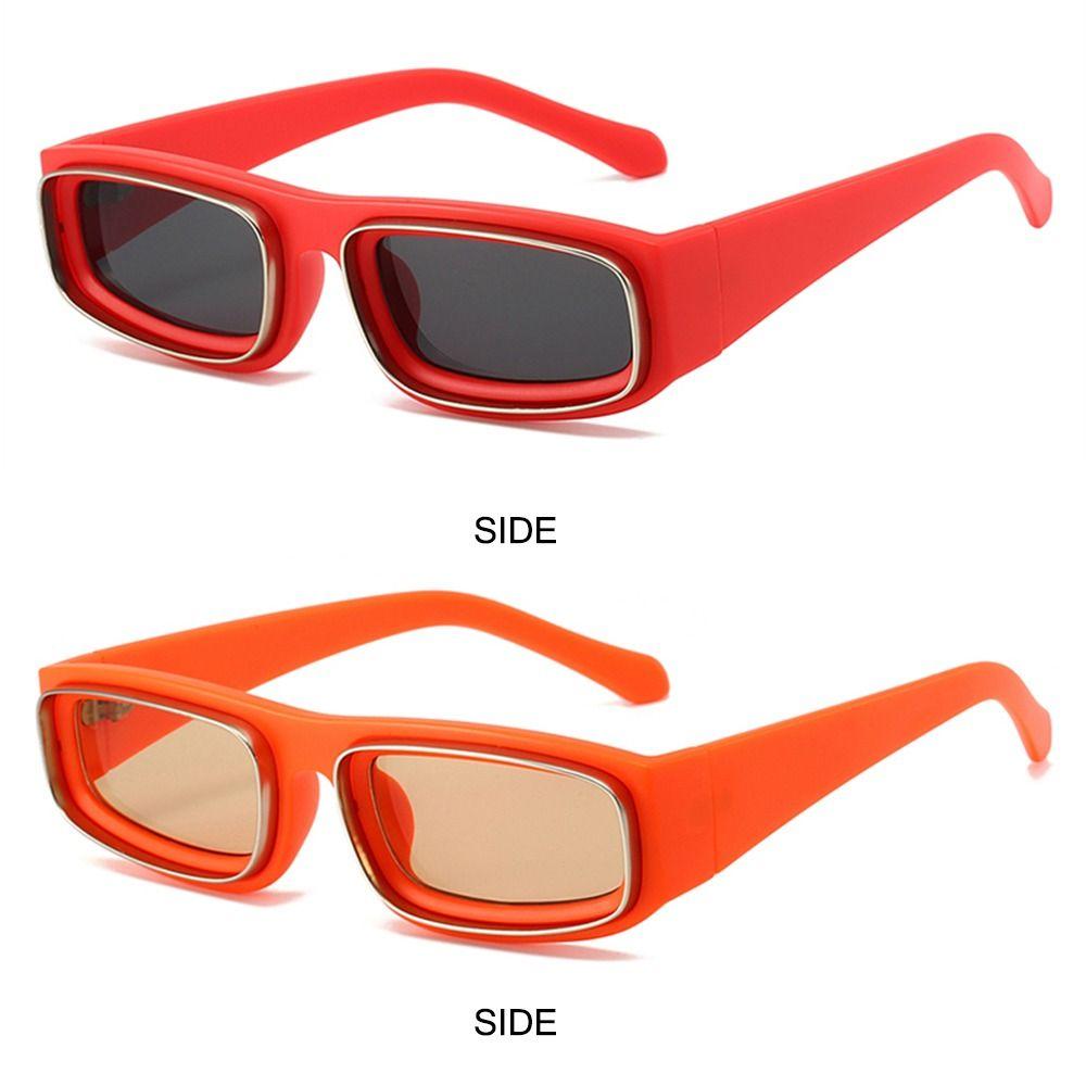 Trendy Y2K Small Sunglasses Colorful Fashion Leopard Shades Retro UV400 Sun Glasses for Women & Men