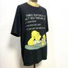 [USED] Rare 90s Simpsons T-shirt, size XL, black, anime, message, vintage