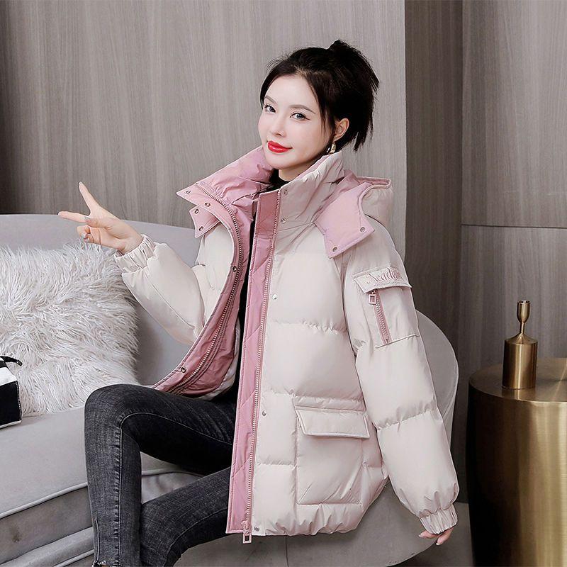 Autumn Winter Parkas Jacket Women's New Korean Loose Down Cotton Coat Female Hooded Thicken Warm Padded Casual Overcoat Ladies Tops