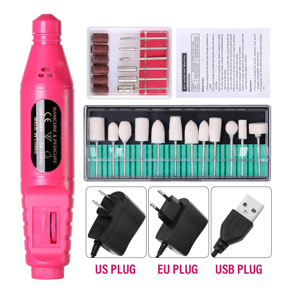 CNHIDS Professional Electric Nail Drill Machine Manicure Tools Pedicure Drill Set Portable Nail File Nail Drill Equipment