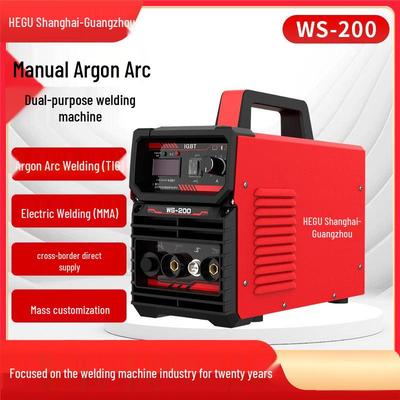 Soldador a Arco de Argônio TIG/WS-200/250 220V Uso Duplo para Aço Inoxidável
