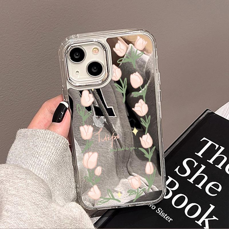 Mobile Phone Cases for iPhone 11 13 XR 15 Pro Max 12 14 Pro Max Case iPhone 16 XS Max Mirror Protective Case Mirror Exquisite Cartoon Waterproof
