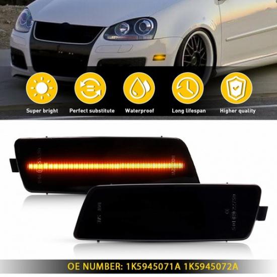 Задний боковой габаритный огонь LED белый дымчатый для VW Golf GTI Rabbit MK5 2006-2009 EA