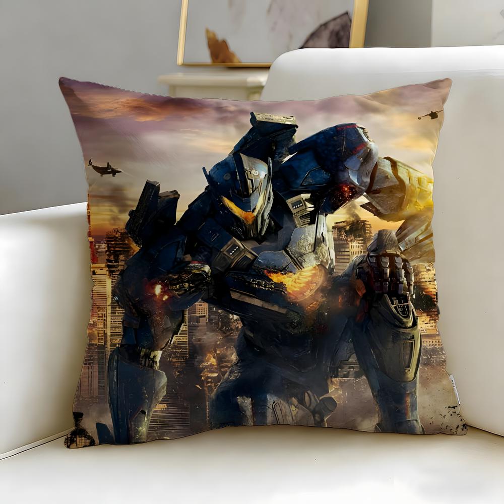 Classic Movie Pacific Rim Cushion Cover Soft & Easy-Wash Pillow Case – Versatile for Couch, Bed, Travel and Office