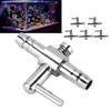5 Pcs Aquarium Air Valve One Way Stainless Steel Flow Control Lever Valve for Fish Tanks