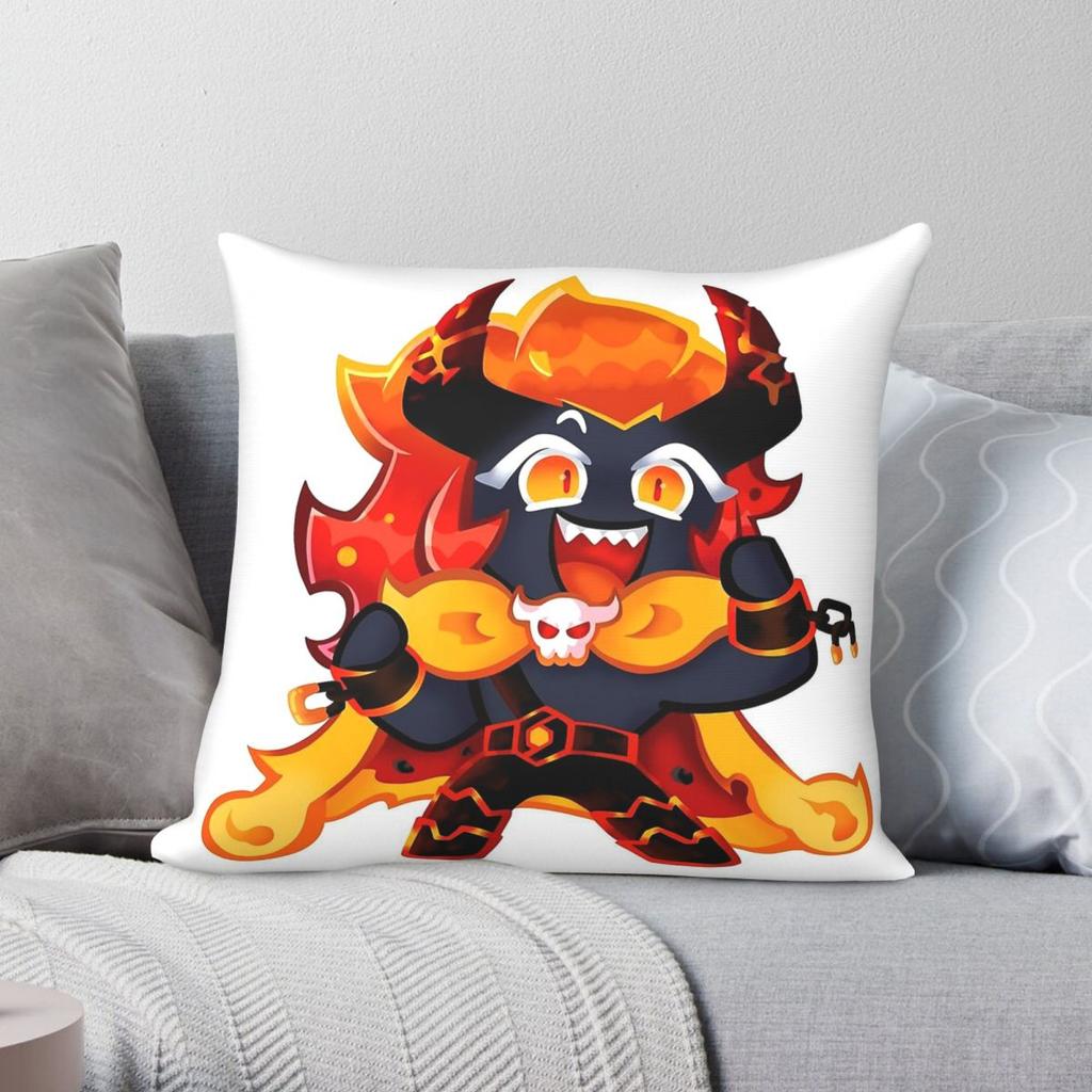 Capsaicin Cookie Run Square Pillowcase Polyester Linen Velvet Creative Zip Decorative Home Cushion Cover x
