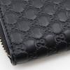 Gucci GG Micro Coin Purse 449896 Zip Around Outlet Black Sima Leather Unisex Used