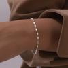 Vnox 2mm Thin Women Stackable Chain Bracelets, Stainless Steel Metal Links Bracelets, Dainty Fashion Jewelry
