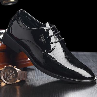 Newest Italian Oxford Shoes for Men Luxury Patent Leather Wedding Shoes Pointed Toe Dress Shoes Classic Derbies Plus Size 38-44