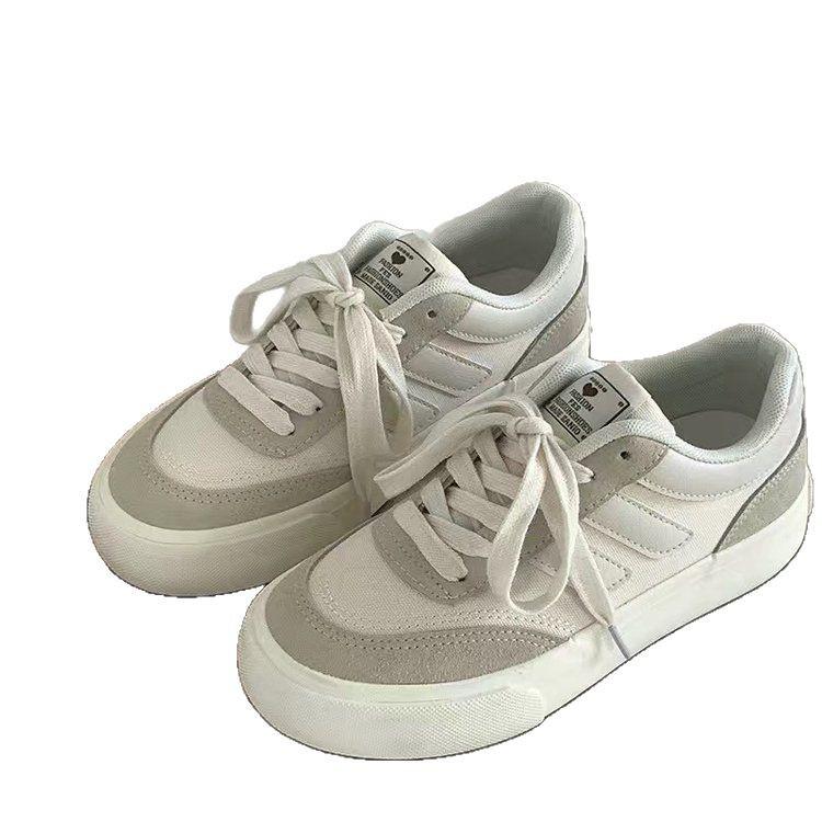 Leinenschuhe Damen 2025 Frühling neue schicke Low-Top Board Schuhe Koreanische Version von trendigen Freizeitschuhen vielseitige Hong Kong Stil Studentenschuhe