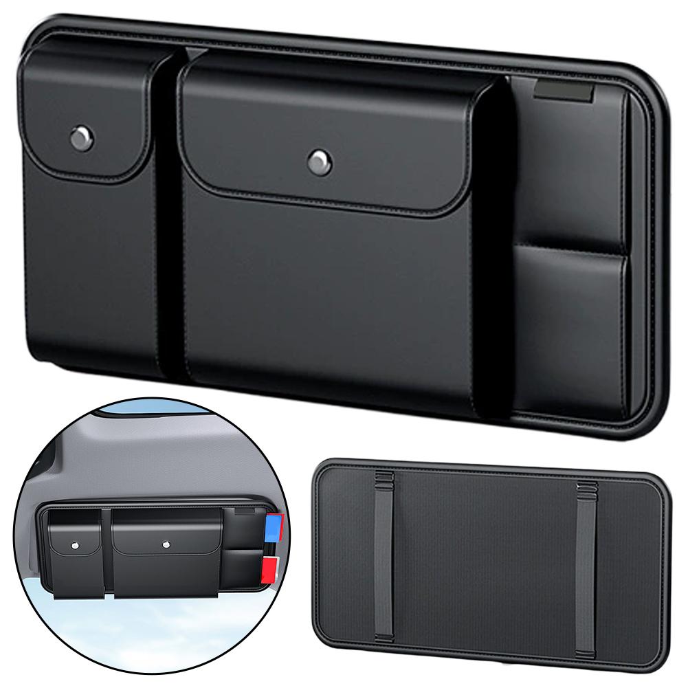 Multifunctional Sun Visor Glasses Holder Car Storage Box Document Storage For Car Sunglasses Holder Box Car Storage Tool K1D3