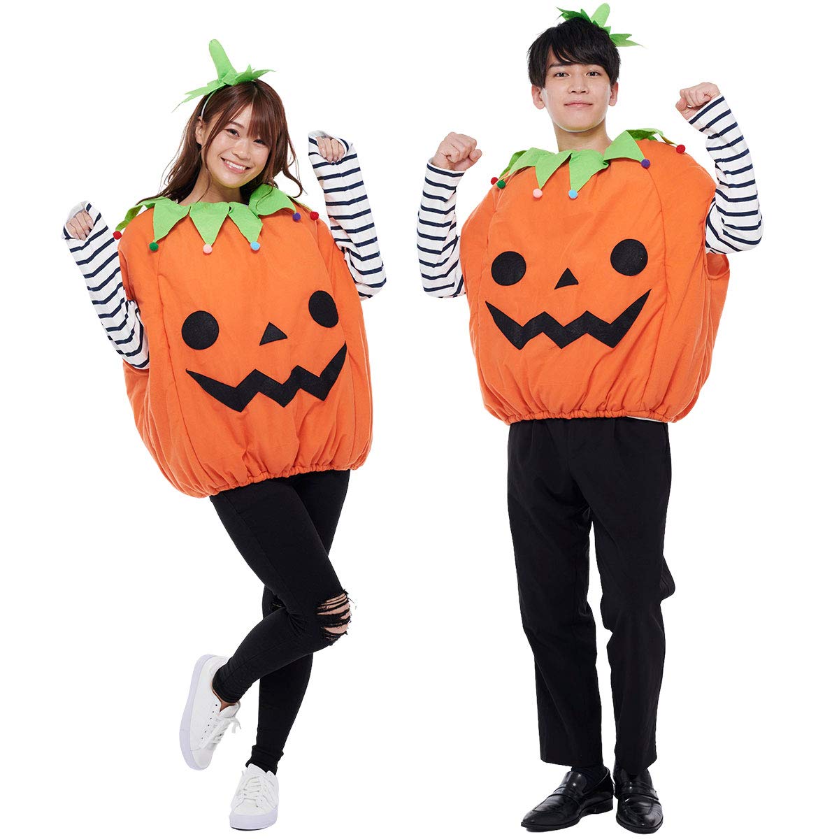 

Halloween costume for men and Pumpkin [monoii] Eye-catching adults, women. costume, d741. оранжевый