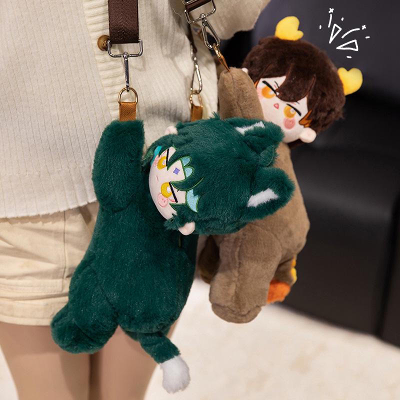 Genshin Impact Xiao, Scaramouche, and Alhaitham Cotton Plush Doll Backpack