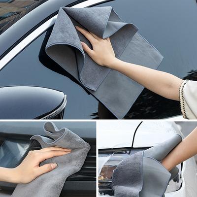 Süper Emici Araba Kurutma Havlusu Doğal Şamua Derisi Yumuşak Mikrofiber Çift Taraflı Oto Ev Temizleme Hızlı Kuru Yıkama Havlusu