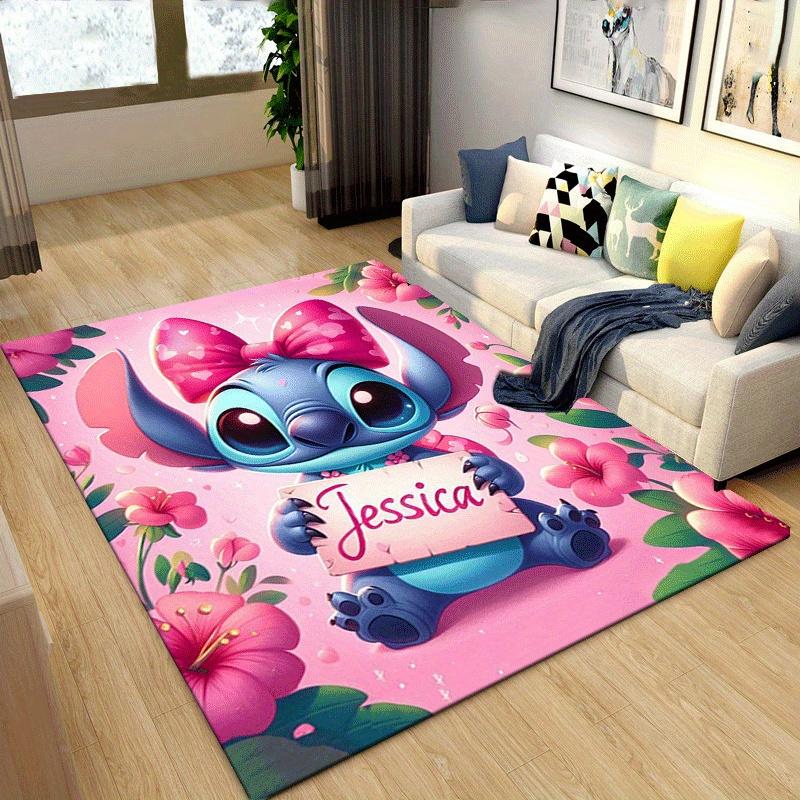 1pc Stitch Pattern Area Rug Soft Flannel Floor Mat for Living Room,Office,Bedroom and Carpet,Sofa Coffee Table Floor Mat