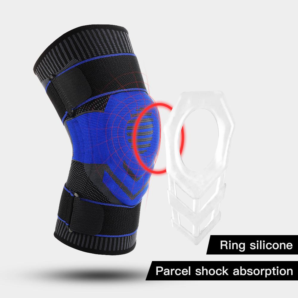 Kyncilor Elastic Silicone Knee Brace Nylon Sports Support for Running Basketball Volleyball Fitness Gear