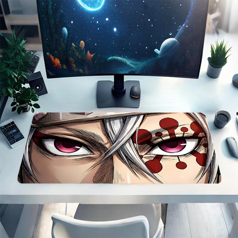 1Pc Eyes Power Blood Gaming Mouse Pad Keyboard Desk Mat Non-slip Rubber Lock Edge Waterproof Computer Mousepad for Office Home Decor S196