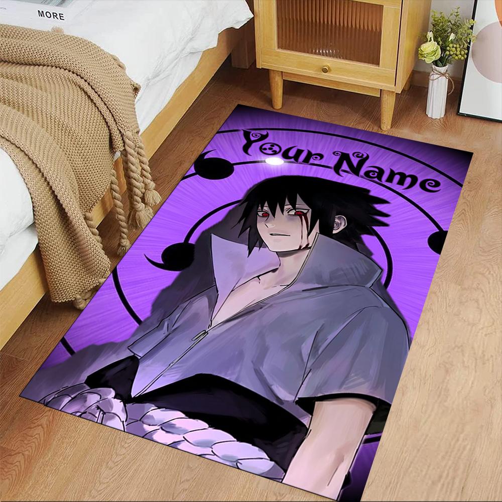 Naruto Character Customize Your Name Carpet Perfect for Dining Room Decorate room Dormitory Hallway Anti-slip Rug Anime Office Decor