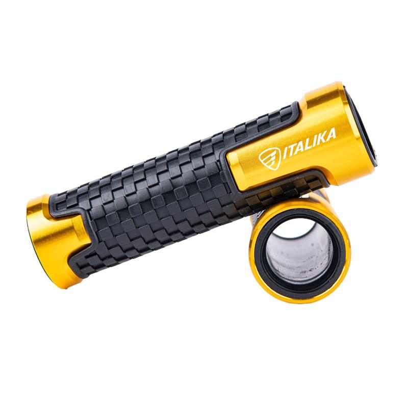 Motorcycle Handlebar Grips CNC aluminum Rubber Hand Thruster Grips For ITALIKA 125 Z 150 SZ 150 200 250Z AT110 AT125 RT золотой