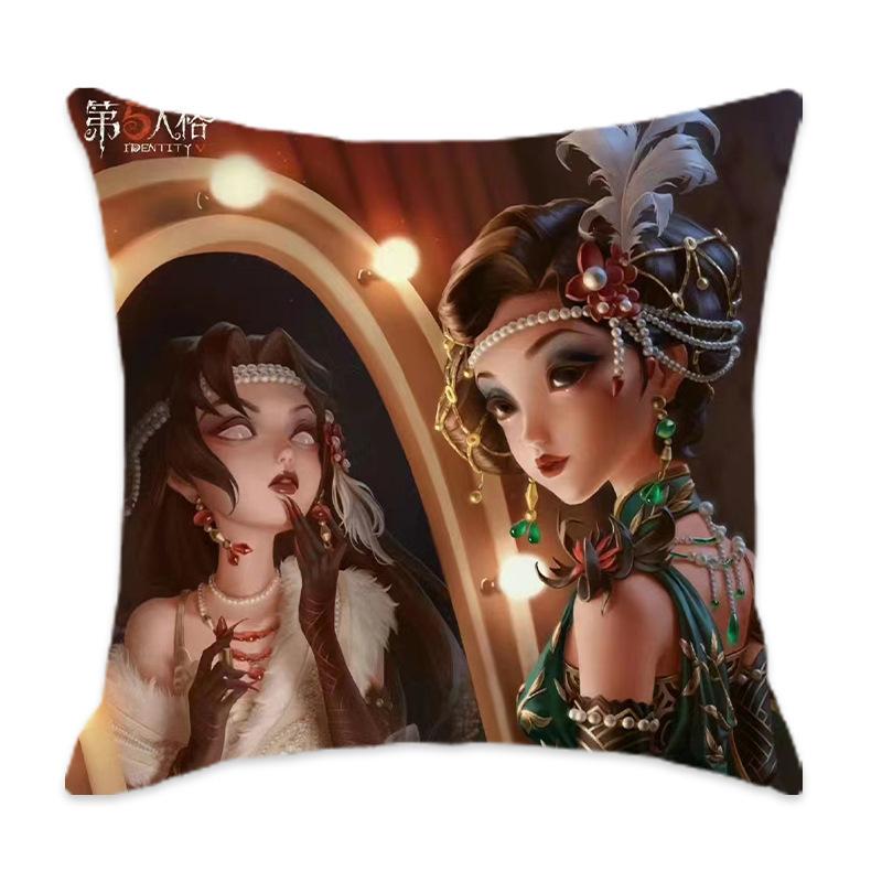 

New Animation Game Fifth Personality Cartoon Pillowcase Peripheral Gifts Sofa Bedside Home Pillowcase Waist linen-45x45cm double-sided [without pillow core]