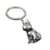 Keychain Pendant French Bulldog Charm Zinc Alloy Key Holder Three-dimensional Dog Charm Keyring Backpack Accessory