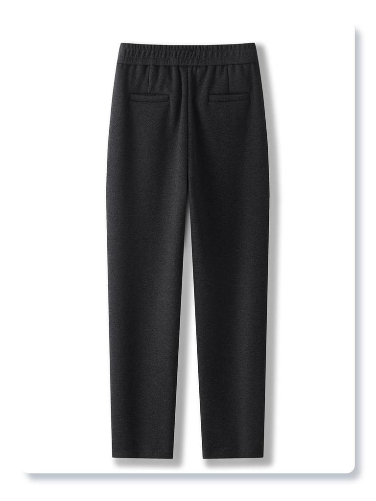 Women’s Khaki Wool Harem Pants 2024: New Cropped Carrot Style for Autumn/Winter
