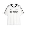 Li Ning Chrysanthemum Wiosna Lato Amerykański Vintage Litera Luźny Wygodny Casualowy T-shirt z Krótkim Rękawem Unisex T-shirt AHSU657-1(TEAM702-3.4.9)