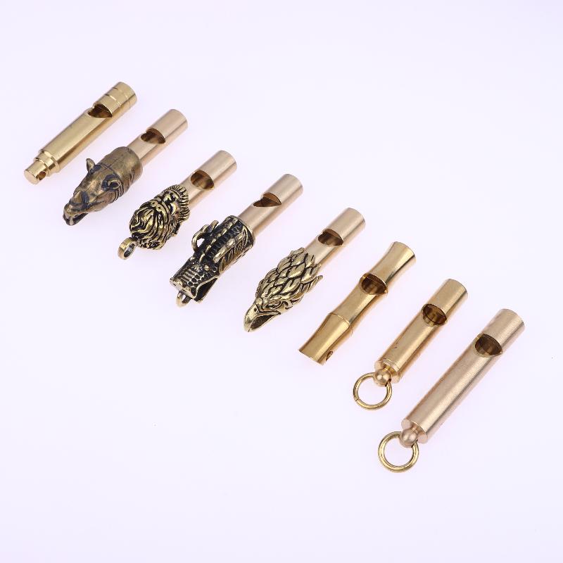 Pure Brass Whistle Keychain Outdoor Gear Bamboo Node Dragon Head Judge Whistle Competition Survival Competition Outdoor Goods