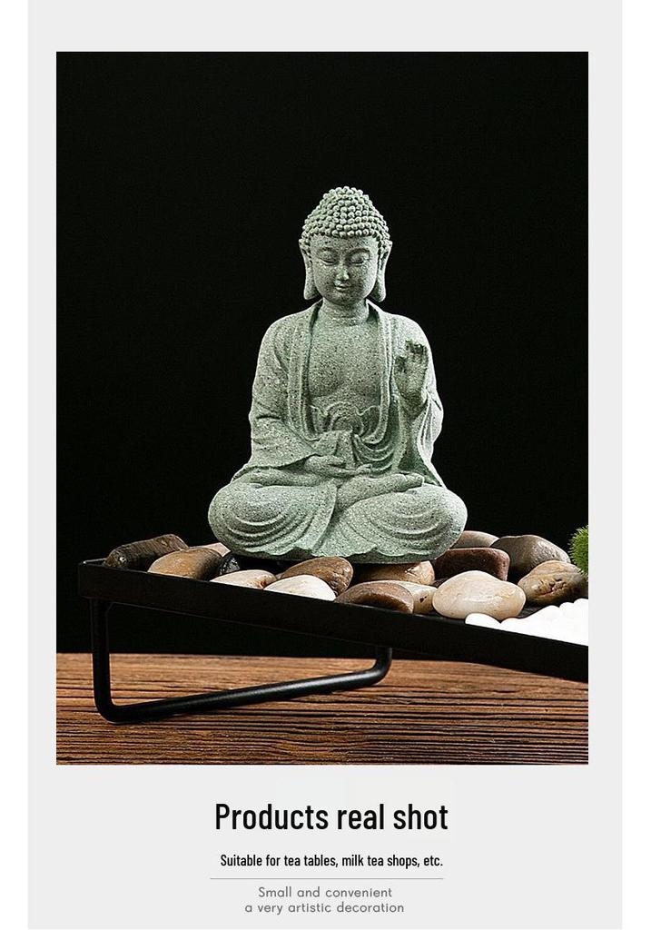 Zen Buddhist Statue Fish Tank Ornaments - Creative Chinese Style Home Decor