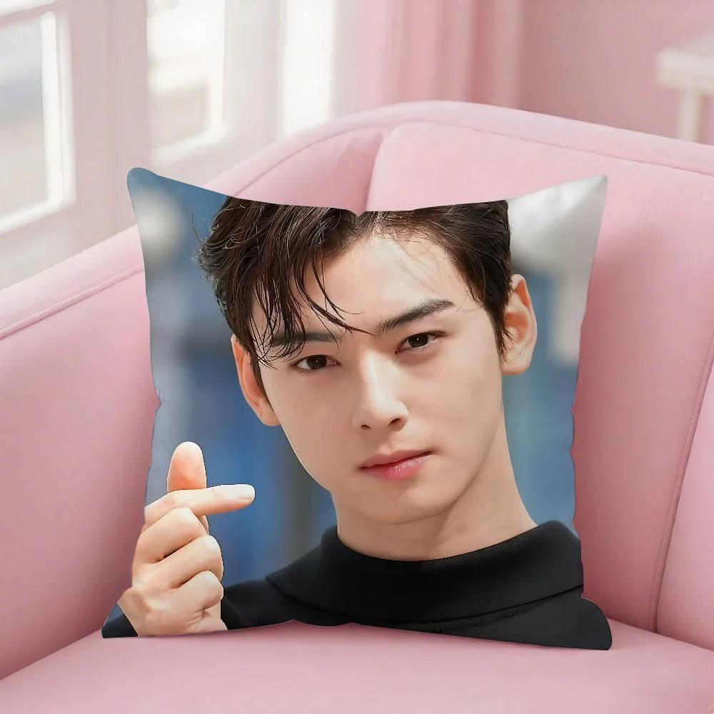 Singer C-Cha Eun-Woo Pillow Case Square Double-Sided Printing Sofa Cushion Cover Bedroom Bedside Pillowcover