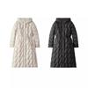 Korean version of the new fashionable thickened down jacket for women's medium and long models, over the knee, lengthened waist and thin warm jacket
