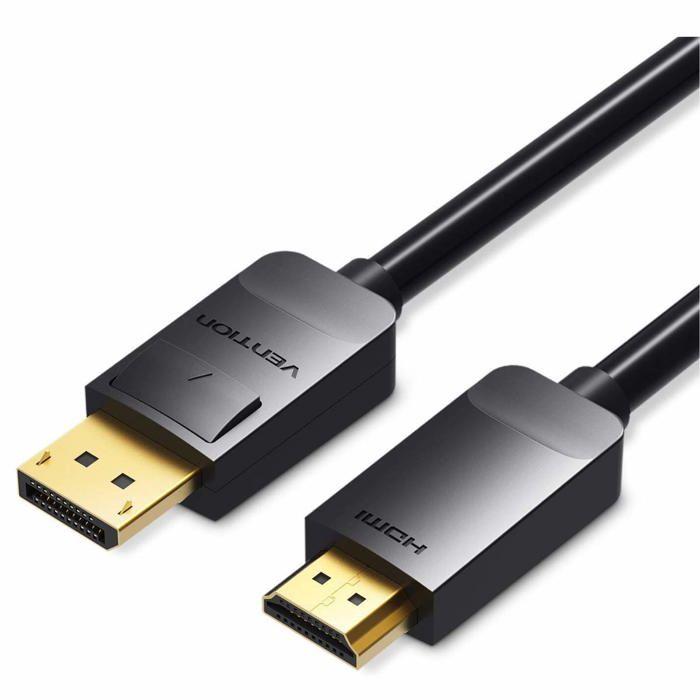 Câble DisplayPort vers HDMI - Vention - 2 m - Mâle à femelle - Multicolore - Ordinateur - Télévision - Tablette