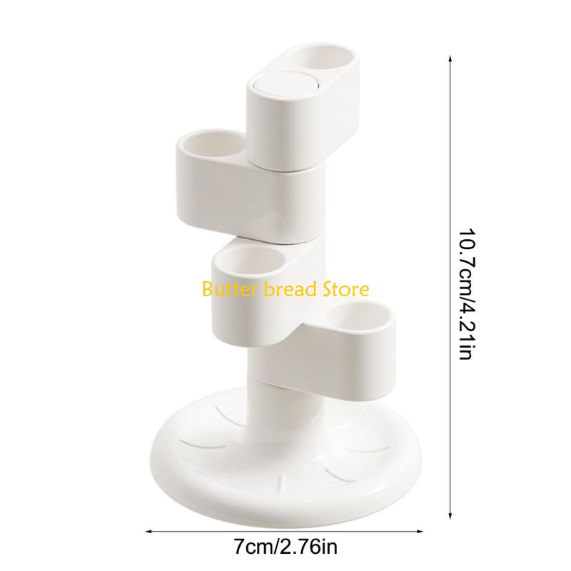 W89C Rotating Desk Accessory 4 Section Pen Smooth Rotation Home Office Use