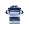 MLB New York Yankees Gestreiftes Lässiges Kurzarm-T-Shirt Nautisches Poloshirt Unisex Oberteile Hellblau 3APQV0343-50NYL