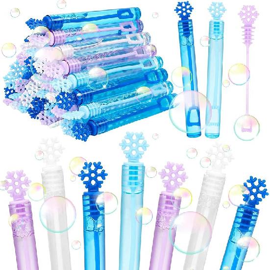 DERAYEE 36Pcs Christmas Bubble Wands for Kids Bulk, Xmas Mini Bubbles Party Favors Christma Toys Gift for Boys Girls Christmas Classroom Awards,