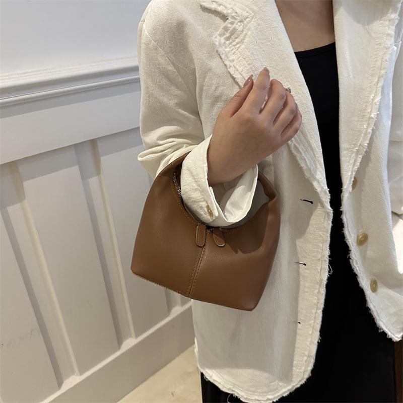 Mini Pu Leather Hobo Top Handle Bag With Zipper Closure Multiple Color Choices For Daily Use Shopping Weekend Trips