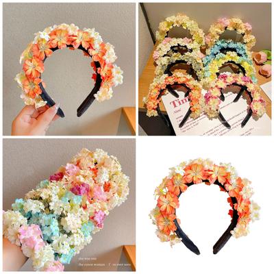 Blumenstirnbänder Übergroße Kranzkronen für Hochzeitsfeierversorgung Blumengirlandenkronen Haarkranz Blumenstirnbänder