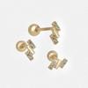 Piercing cu bară triplă de 14k