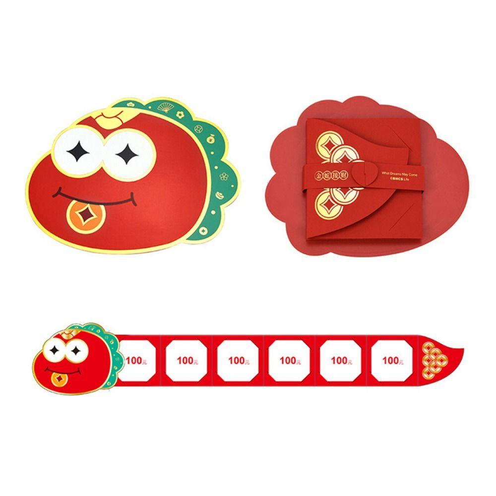 Chinese Style Lucky Money Packets Zodiac Snake Hongbao Cute Bless Pocket  Celebration