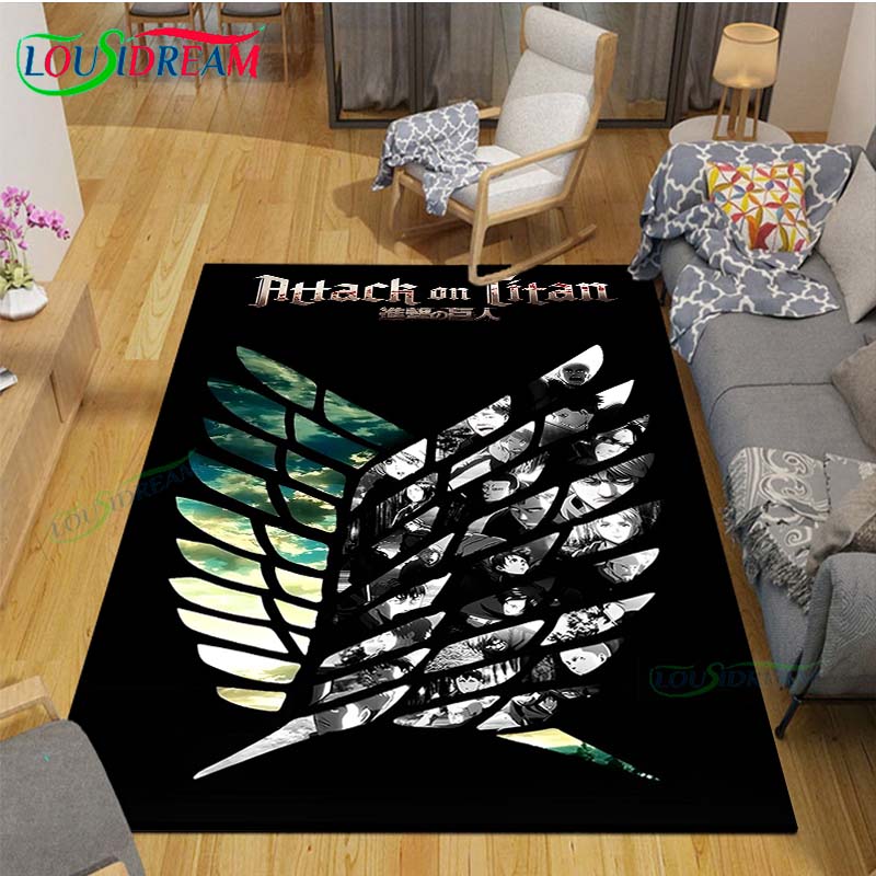 Fashion 3D Cartoon A-Attack T-Titan Printed Carpet Living Room Anti-Skid Area Rug Kids Bedroom Mats Yoga Mat Carpet Decor Gift